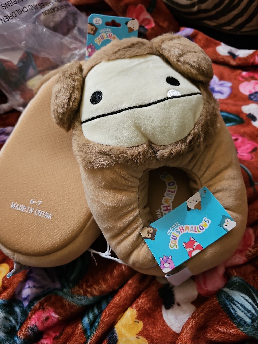 Squishmallows Brown Slippers